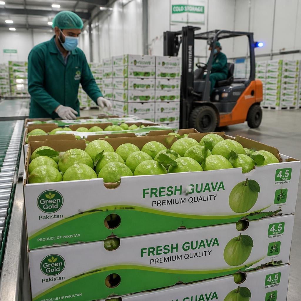 Export packaging for Pakistani guava