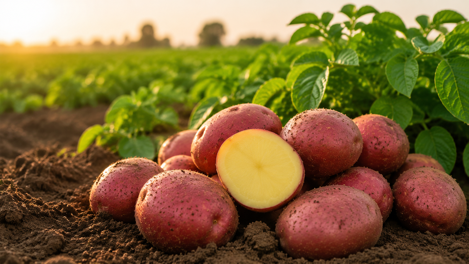 Fresh Lady Rosetta chips potatoes harvested in Punjab Pakistan