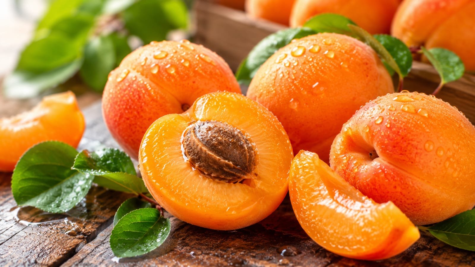 Fresh ripe apricots rich in nutrition and health benefits